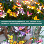 TONULAX Solar Garden Lights - 8 Pack Swaying Butterfly Light, Swaying in The Wind, Solar Outdoor Lights, Yard Patio Pathway Decoration, High Flexibility Iron Wire & Realistic Butterflies(8 Pack)