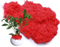 Red 5.3oz Fake Moss Artificial Floral MossFaux Plant for DIY Crafts Fairy Garden Pot Filler Vase Greenery Decorating Project Indoor Model Making Walls Glass Decor Forlaoers