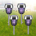 2026 Solar Bug Zapper Outdoor Waterproof Mosquito Repellent Outdoor Patio Mosquito Trap & Killer for Backyard, Farm, Garden, Solar Powered Fly Zapper for Small Flying Insect, Flies, Gnats, Moths(4)