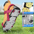 Lawn Aerator Shoes for Grass - Pre-Assembled Grass Aerator Shoes for Lawn - Soil Yard Aerator Tool for Aerating Patio Garden, Red, Medium Size
