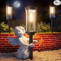 ALFIOT Solar Pathway Lights Outdoor, Bright Solar Lights Outdoor, IP65 Waterproof Landscape Lighting for Yard Patio Walkway Driveway Pathway (Warm White (Cylinder), 12 Pack)