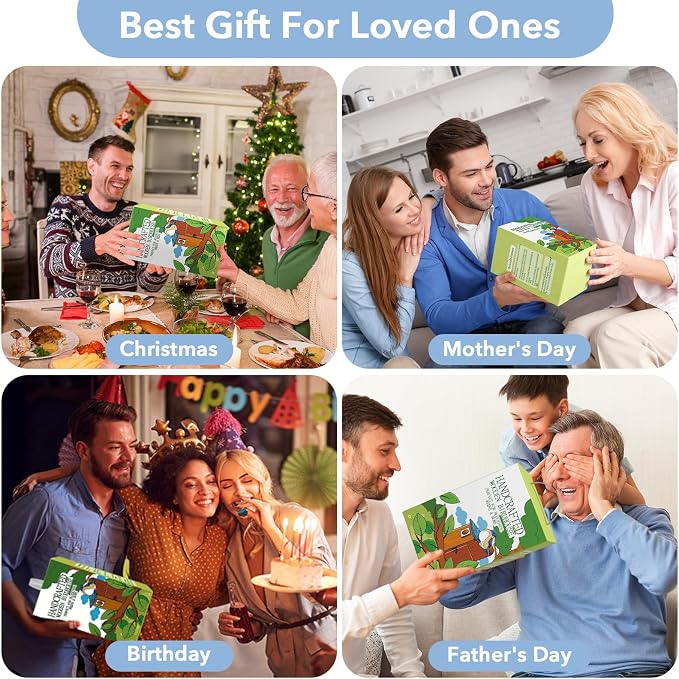 Blue Bird Houses for Outside with Gift Box - Durable Birdhouses for Outdoors with Clear View Panel & Predator Guard for Bluebird Wren Swallow Finch Chickadee Cardinal