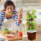 Hydroponics Tower Growing System Kit, Vertical Garden Indoor Outdoor, Up to 35 plants,Lettuce Grow Tower & Timer, Smart Indoor Growing System for Kitchen, Balcony, Apartment Herbs & Vegetables