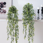 Artificial Hanging Plant 2 Pcs Faux Plant Ivy Vine Faux Eucalyptus Vines Fake Potted Greenery for Wall Living Room Home Shelf Office Bathroom Outdoor Indoor Decor (Type 2)