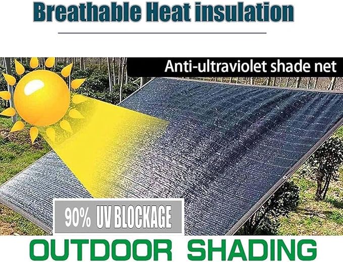 Sun Shade Sun Sail Shade 5m Shading Net Grommets Multifunctional Shade Sail, Durable Outdoor Shade Net Tarp for Garden Pergola Plant Balcony Courtyard,black-2x5m