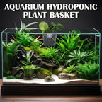 12 Pack Top Hanging Fish Tank Plant Pot Clear Aquarium Plant Holder with Hook Aquatic Plant Cup Holder Aquarium Aquatic P-lant Pot Water Landscape Decoration for P-lant Water Feature Decoration