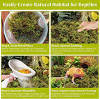 Legigo 14 OZ Sphagnum Moss for Reptile- 16 QT Natural Reptile Moss Terrarium Moss Substrate, Snake Tank Moss Peat Moss Reptile Bedding for Snake, Gecko, Ball Python, Frog and Orchids Plants