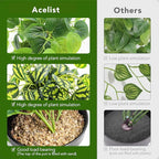 AceList 2 Pack Fake Plants, Artificial Plants for Home Decor Indoor, Realistic Fake Watermelon Leaves with Black Pot for Bedroom Living Room Shelf Outdoor Office Decor