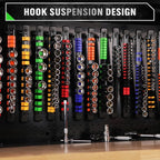 SWANLAKE 36-Piece Socket Organizer, 1/4-Inch x 192 Clips, 3/8-Inch x 180 Clips, 1/2-Inch x 144 Clip, Socket Holder Clip Rail, Drive Sockets Trays for Tool Box Drawer