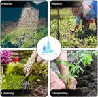 Succulent Planting Tools Garden Gadget Set for Indoor and Outdoor Bonsai Care, 5pcs Crystal Blue Hand Tool Kit for Growing Plants and Transplanting Supplies