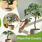 4 Pack 15.7" Cuttable Plant Pot Grids with 16 Stakes, Soil Cover & Cat & Animal Digging Stopper for Indoor Outdoor Garden Plants