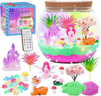 Hannstar Fairy Garden Kits for Kids - Light Up Terrarium kit Birthday Gift for Girls Ages 4 5 6 7 8 10 12 Years Old - Creative Garden Toys for Girls - DIY Arts and Crafts Kit for Kids