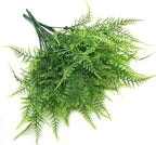 PASYOU Artificial Shrubs, Plastic Plants Fake Bushes Grass Greenery Leaves Shrub Bush Home Garden Indoor Outdoor Verandah Wedding Party DIY Table Arrangement Decoration Planting Filler 8 Bundles