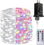 Cool White ⇋ Multicolor 66Ft 200LED Christmas Fairy Lights Plug in with Remote, Waterproof String Lights Outdoor Indoor 8 Modes with Timer, Twinkle Lights for Girl's Room Garden Christmas Decorations