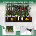 Elevated Raised Garden Bed with Trellis,Resin Planter Boxes Outdoor for Backyard Balcony,Large Patio Planter Box for Herbs Flowers Vegetables(Ashen)