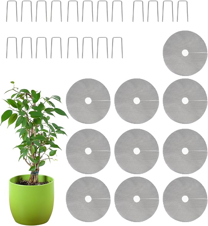 4Pcs 16Inch Plant Pot Grids -Adjustable Mesh Panel with 4 Sturdy Metal Stakes, Effective Plant Protectors from Animals for Outdoor/Indoor Garden,Durable Animal Barrier to Keep Squirrels & Pests Out