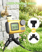 246FT Drip Irrigation System with LCD Timer, Automatic Watering System Kits,1/2 Inch Hose 1/4 Inch Distribution Tubing 3 Sprayer Types, for Garden, Greenhouse, Garden, Lawn