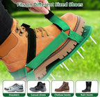 Ohuhu Lawn Aerator Shoes for Grass: Free-Installation Aeration Shoes with Stainless Steel Shovel, Heavy Duty Spike Aerating Sandals Lawn Tool for Yard Patio Garden