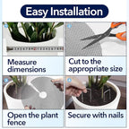 8PCS 15.7 Inch Plant Pot Grids and 8PCS 11.8 Inch Plant Pot Grids Includes 48 Ground Stakes, Plant Pot Soil Cover Protectors from Animals