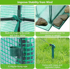 Ohuhu Greenhouse for Outdoors with Screen Windows, 57 x 57 x 76'' Walk in Plant Greenhouses Heavy Duty with Durable PE Cover, 3 Tiers 12 Shelves Stands Plastic Portable Green House with Shelf Clips