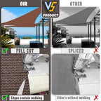LOVE STORY Custom Size 13'x13'x13' Brown Sun Shade Sail Triangle Sunhsade Fabric Awning Canopy for Patio Backyard Carport Pergola (Customized)