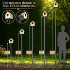 107" Squirrel Proof Bird Feeder Pole with 9 Prongs Base & Squirrel Baffle | 107 Inch, Squirrel Baffle, 9 Prongs Base, 1 Inch Dia, Adjustable, Bird Birdbath, Feeding Tray
