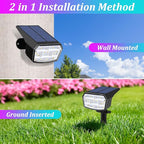 Sucolite 8-Pack Solar Spot Lights Outdoor Waterproof IP65, 3 Lighting Modes 2-in-1 Solar Landscape Spotlights for Yard, 59 LED Solar Powered Wall Lights for Garden Pathway Driveway Walkway, Multicolor