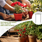 Geelin 15 Pack Peony Cages and Supports 12'' Dx 24'' H Grow Through Metal Plant Supports Frame Rings Hoops for Outdoor Plants Peony Flowers Tomato Rose(Green)