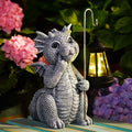 Qeeman Solar Dragon Garden Decor Statues: Patio Porch Balcony Yard Art Lawn Ornaments Outdoor Outside Decorations - Birthday Gifts for Mom Grandma Women