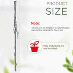 EBOOT 2 Pack 48 Inch Large Macrame Plant Hanger Rope to Hang Flower Pot Plant Holder for Indoor Outdoor Decorations, 4 Legs (Grey)