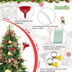 2 Sets Christmas Tree Watering Funnel, Reusable Christmas Tree Watering System with 5 Feet Hose and Funnel Convenient Xmas Tree Watering Device Plant Watering Tool for Indoor Outdoor Plants