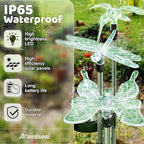 Anordsem Solar Garden Lights Outdoor: 3 Waterproof PVC Insect Stake Light Heads - Changeable Color LED Lighting for Gardener Yard Decoration - Christmas Gifts for Homeowners Over 30