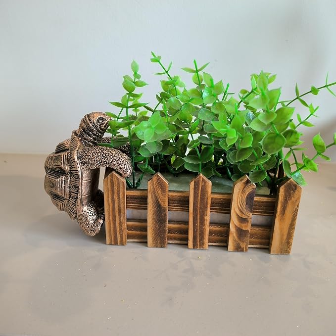 Tortoise Figure for Plant Pot Hanger, Dinosaur & Tortoise Pot Hanger- Cute Animal Shaped Pots, Plant Buddy Decorations for Outdoor Planters (Tortoise and Dinosaur)