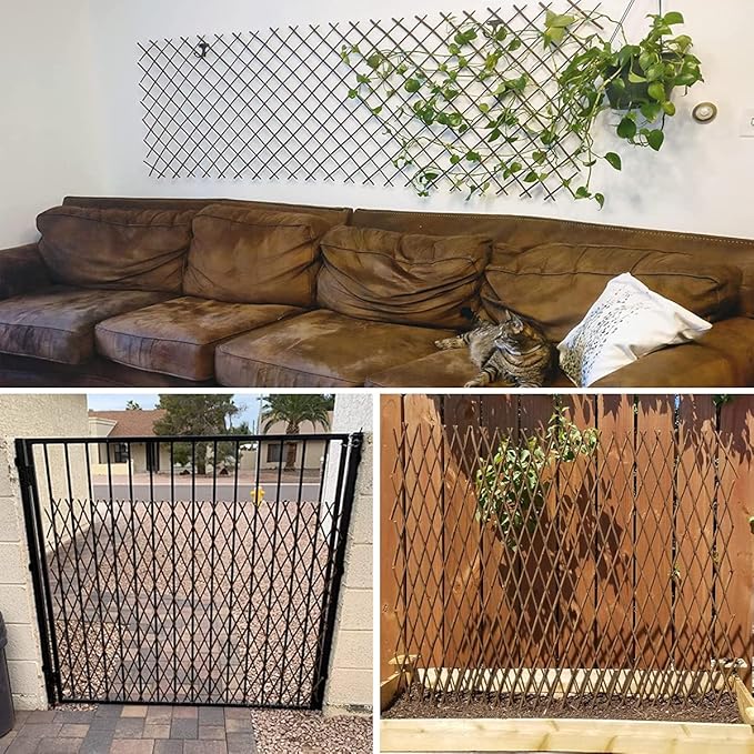 Expandable Willow Trellis for Climbing Plants Outdoors,Nature Garden Fence Lattice Panels for Outside Plant Support for Vine, Ivy, Rose, Cucumbers, Clematis 36x92 Inch(1PC)