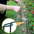 TCBWFY 20 Pack Plant Supports Stakes for Large Heavy Plants, 16"Hx10"D Peony Supports,Heavy Duty 4mm Wire Peony Cages,Interlock Garden Supports Ring Border Support,Plant Support Cage for Rose Flowers