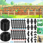 Drip Irrigation System Kit – 2026 New Quick-Connect Automatic Watering & Misting System with 48FT 1/2" Tubing, Large Coverage & Water-Saving for Greenhouses, Lawns, Gardens, Raised Beds