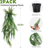 2 Pcs Faux Eucalyptus Vine Ivy Vine Artificial Hanging Plant Faux Plant Fake Potted Greenery for Wall Living Room Home Shelf Office Bathroom Outdoor Indoor Decor (Type 3)