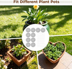 10 Pcs 15.75" Plant Pot Grids, Flower Pot Soil Protector Covers, Black Plant Mesh Nets for Pet Protection, Cuttable Digging Stoppers with Metal Securing Stakes