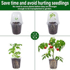 winemana 36 Set Nursery Pots with Humidity Dome, Clear Nursery Pots for Plants, Seed Starting Pots with Drainage Holes & Plant Labels for Vegetables Flowers Garden Plants