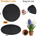 6Pcs 9inch Round Pot Mesh Drainage Discs Double Layer Plant Pot Hole Insert Pads Cutable Bonsai Pot Bottom Grid Mat Mesh Reusable for Indoor Outdoor Potted Plant Prevent Soil Loss Keep Roots Healthy