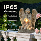Solar Angel Garden Statue Outdoor Decor Cemetery Decorations for Grave Praying Angel Figurines with LED Light for Outdoor Lawn Yard Patio Decor Memorial Gifts for Women, Mom, Grandma