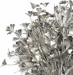PASYOU Christmas Artificial Plants Decoration, Plastic Grass Faux Shrubs Simulation Flower Leaves Indoor Outdoor Home Garden Planter Filler Party Hotel Verandah Wedding DIY Decor - Silver 2 Pack