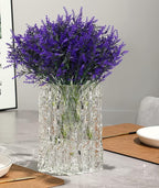 Artificial Plants Outdoor Artificial Lavender Flowers 12 Bundles Outdoor UV Resistant Fake Flowers No Fade Faux Plastic Plants Garden Porch Window Box Decorating,Spring Decorations for Home(Purple)