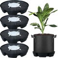 4 Pcs Self-Watering Fabric Pot Base, Auto-Irrigation System Plant Saucer for 5 Gallon Fabric Pots, Auto Watering Plant Water Tray Self Watering System for Indoor Greenhouses Grow Tents Gardens
