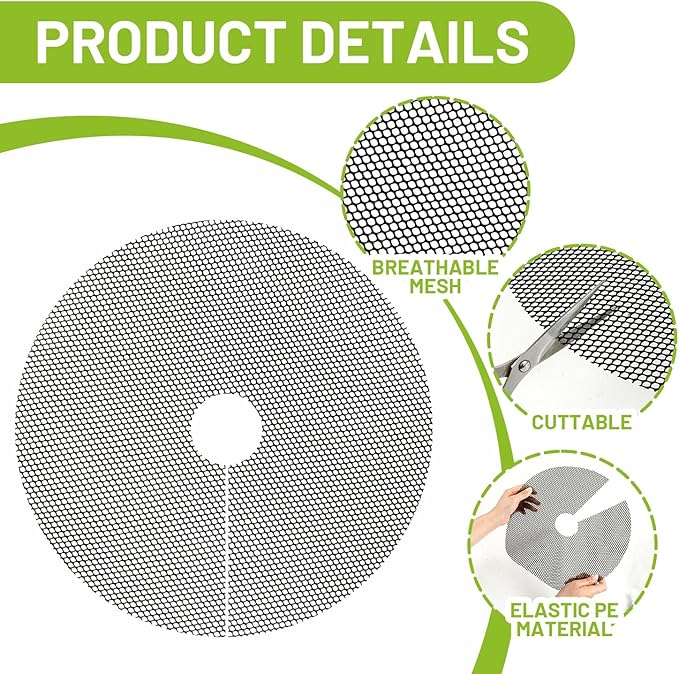 4 Pcs 15.7 Inch Plant Pot Protectors Grids, Cuttable Round Plant Cover Protector Indoor Plants from Animals, Pot Soil Guard for Garden Flower Potted Plants (15.7inch-4P)