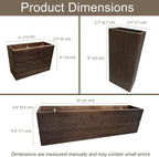 LaLaGreen Wood Planter Box for Plants (6 Pack) Wooden Hanging Wall Planters for Indoor Plant Holder Vase for Dried Flowers, Modern Farmhouse Wall Decor Living Room Bedroom Kitchen Office Home Garden