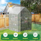 SPECILITE 56×56×78Inch Walk-in Greenhouse, Heavy Duty Small Plant House with Thicken PE Cover and Steel Frame, for Garden, Outdoors, Indoors, White
