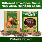HOME GROWN Cherokee Purple Tomato Seeds 106+ Heirloom Non GMO Seeds for Planting, High Germination, Indeterminate, Rich Smoky Flavor, Large Beefsteak Slicing Tomato, Home Garden (Solanum lycopersicum)