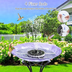 Yzert Solar Fountain Colorful Ring Lights, 2026 3.5W Solar Water Fountain with 2000mah Battery, Solar Fountain Pump for Bird Bath, Pond, Pool, Outdoor