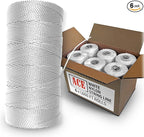 White Mason Line String Line - #18 Braided Nylon String - 6,000 Ft Length - Nylon Twine for Gardening Or Masonry Tools - Perfect Construction String for A String Level, Twine String for Gardening